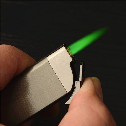 Ultra Thin Refillable Butane Lighter Small Metal Windproof Jet Torch Gas Lighter - Picture 5 of 42