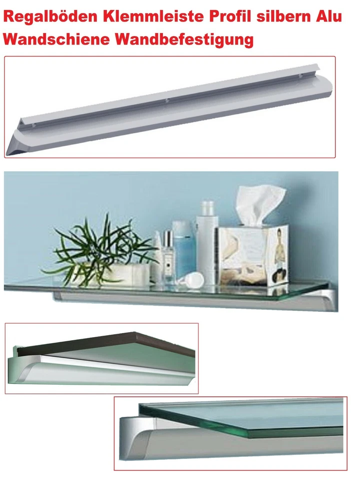 Holzregalböden, Glasregalböden, Granitböden Wandschiene Wandbefestigung - Bild 2 von 4