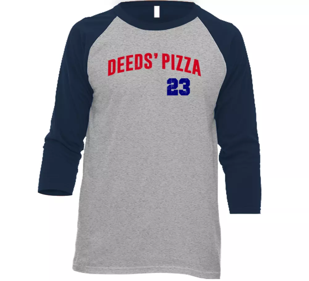 Deed s Pizza Mr Deeds Pizza Adam Sandler Movie Baseball Raglan T Shirt Gift New