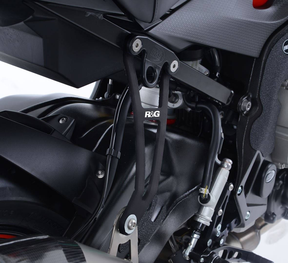 R&G Exhaust Hanger Kit (With Akrapovic Exhaust) Black BMW S1000R 2017 - 2020