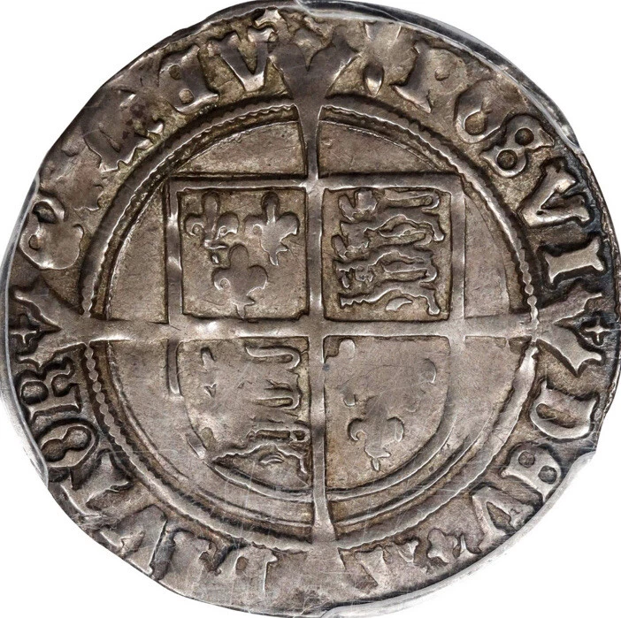 PCGS AU-53 (1526-44) Henry VIII Groat, London, mm Arrow, S-2337E, ex Salton - Image 3 of 4