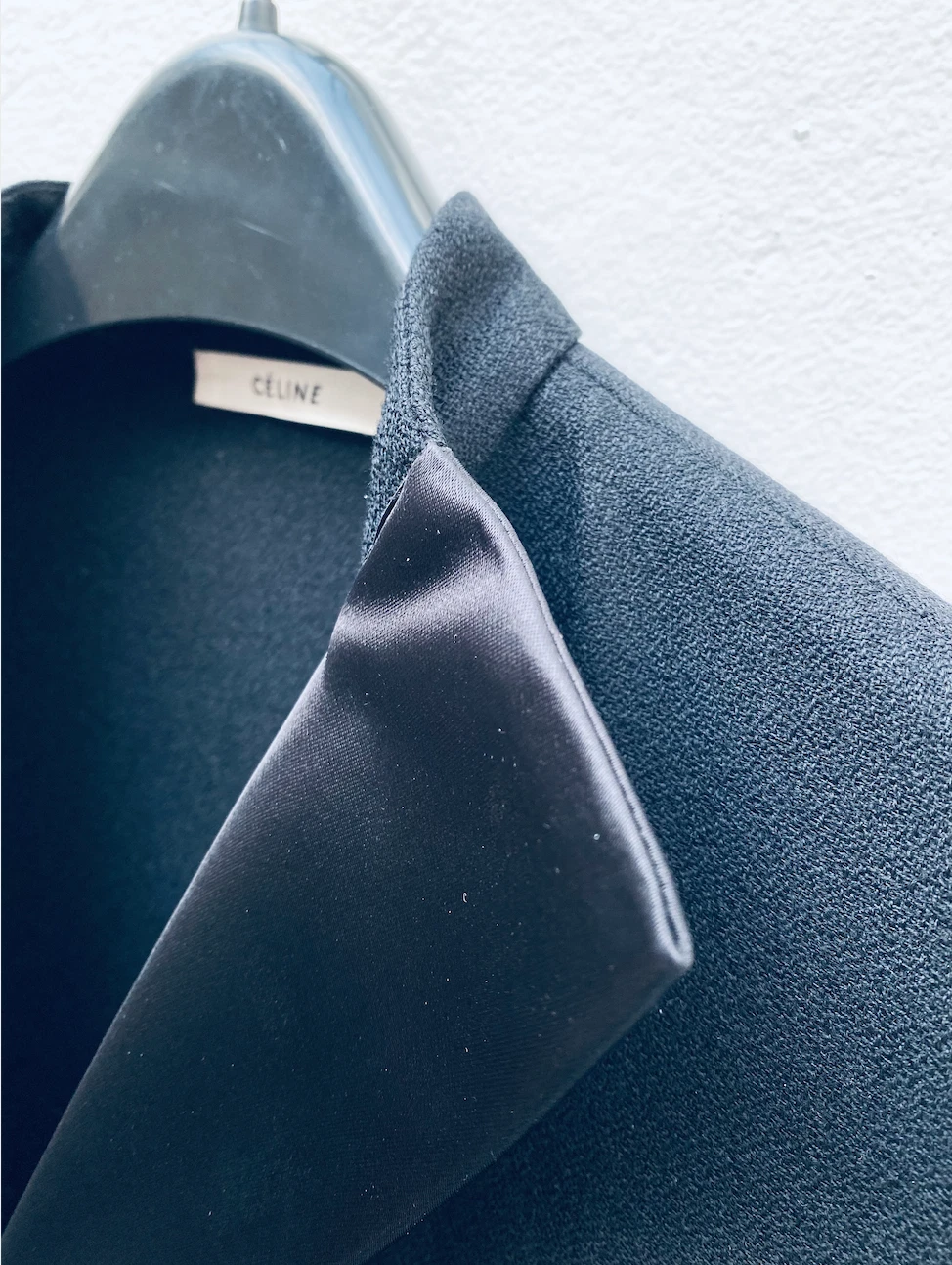 Abito da cocktail iconico lana nera Celine Phoebe Philo Era autunno 2014 taglia 36 S