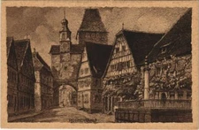 CPA AK Rothenburg Rodergasse u. Markusbrunnen GERMANY (1076511)