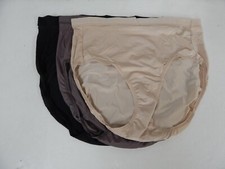 Breezies Silky Knit Hi-Cut Panties Set of 3-Animal/Mocha/Black-Large-NEW-A382453