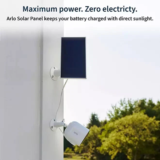 Arlo VMK4360P-1SCNAS Pro 5S 2K Spotlight Camera 3 Cameras & 1 Solar Panel - Image 2 of 4