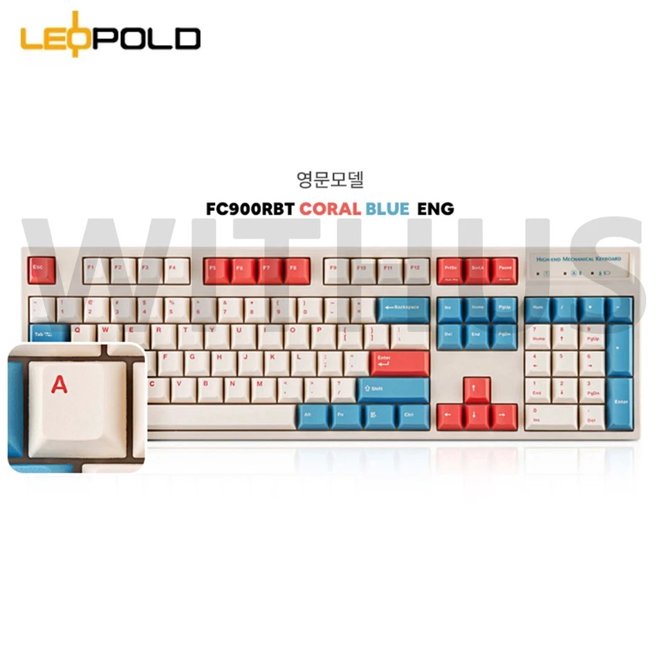 Leopold FC900RBT MX2A High-End Mechanical Bluetooth Keyboard Coral Blue/50g_ - Image 3 of 4