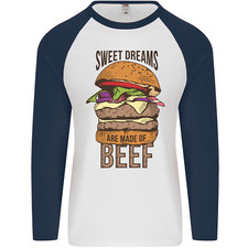 Sweet Dreams are Made of Beef BBQ Chef Mens L/S Baseball T-Shirt