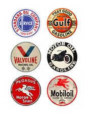 Set of 6 Vintage Motor Oil  Gas Petro Cooler ...