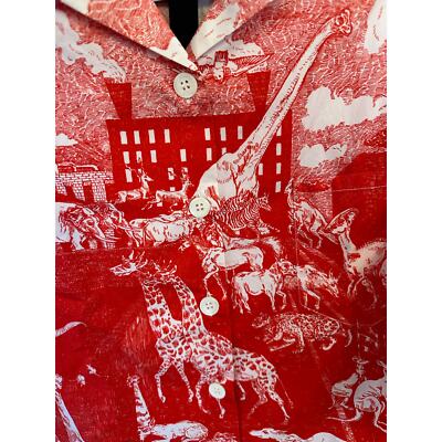 Prada x Christophe Chemin FW16 Red Survival Utopia Shirt Sz
