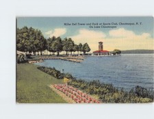 Postcard Miller Bell Tower and Dock at Sports Club Chautauqua USA