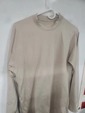 XGO Shirt Men Medium Beige Phase 3 Long Sleeve Cold Weather Performance Army