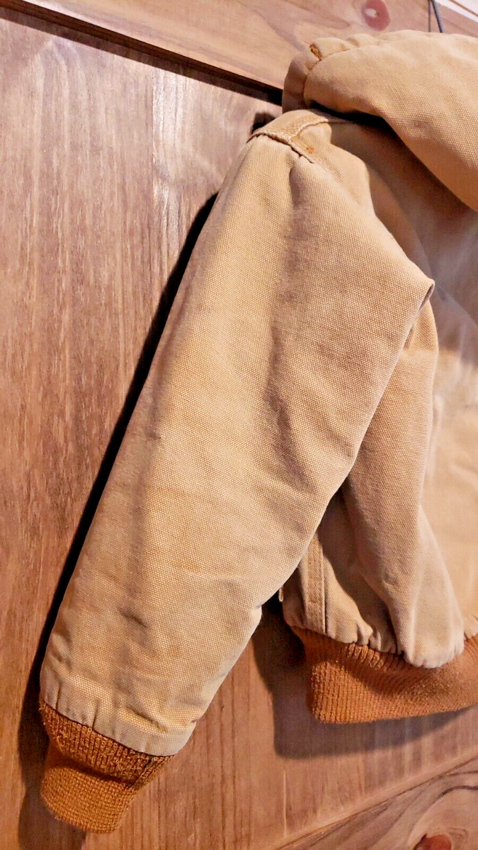 WALLS Blizzard Pruf Youth Jacket Small Tan Brown Canvas Full WALLS Blizzard Pruf Youth Jacket Small Tan Brown Canvas Full