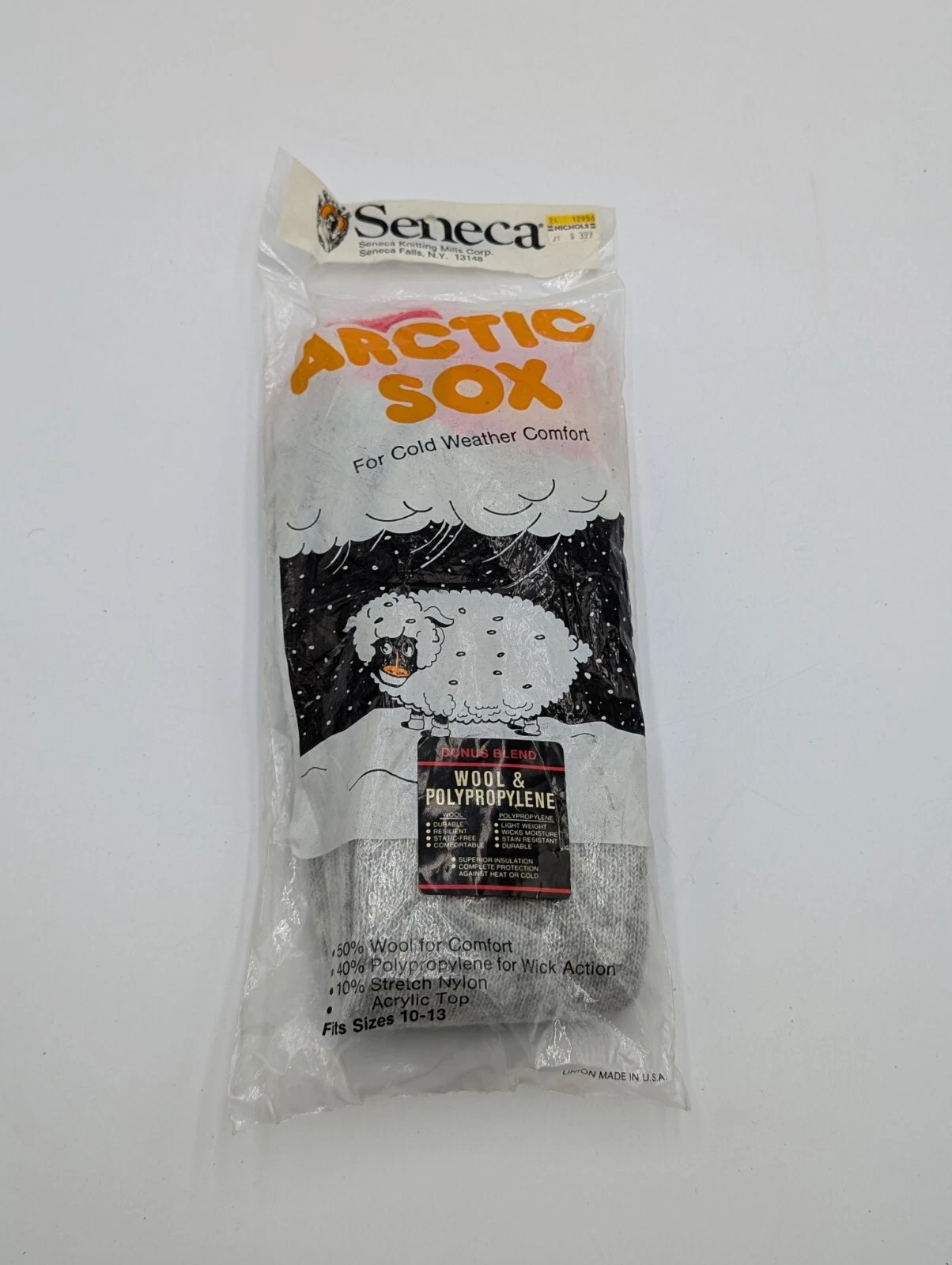 Seneca Arctic Sox Wool Cold Weather Socks NOS (I11)