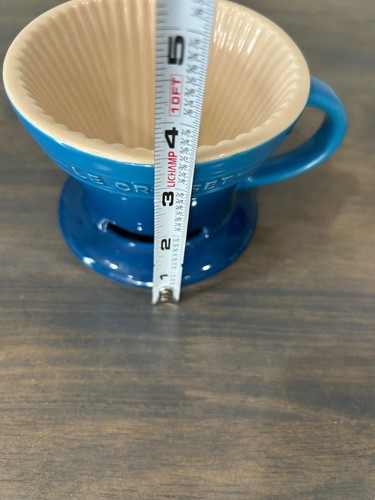 Le Creuset Stoneware Pour Over Coffee Cone Blue Great Condition - Picture 8 of 8
