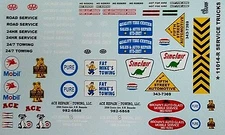 Gofer-Racing Service Truck Logos (Brand Varies) - Plastic Model Vehicle Decal