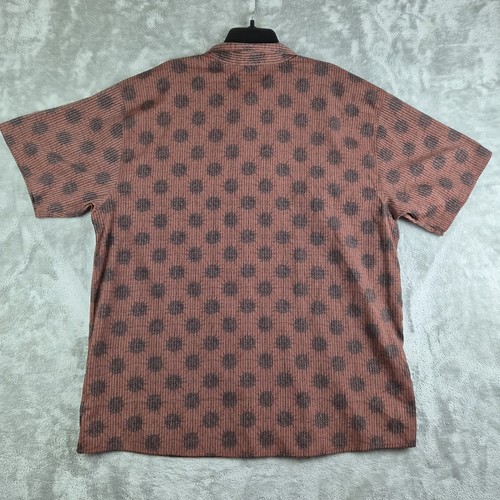 Roark Shirt Mens XXL Rust Red Geometric Lightweight Classic Fit 2XL Breathable - Picture 2 of 12