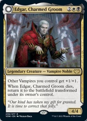Edgar, Charmed Groom / Edgar Markov's Coffin - VOW MTG - Light Play