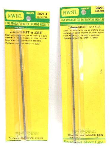NWSL 2,4 y 2,0 mm eje eje varilla de acero +/- 0,0002" tren modelo escala precisión | Zustand: New