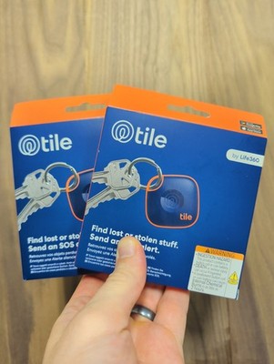 New, Tile by Life360 Bluetooth Key Finder & Item Locator, Lot Of 2
