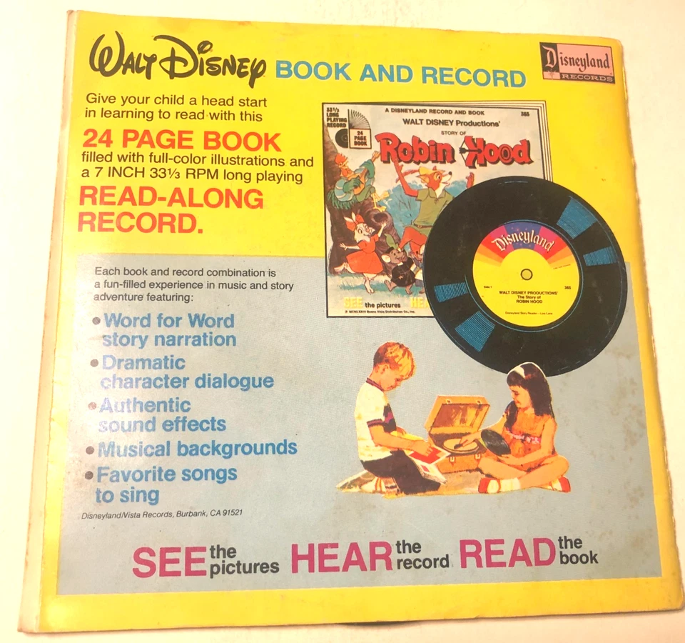 Walt Disney 7" Record 45 & Book Walt Disney's Story Of Bambi - Image 2 of 4
