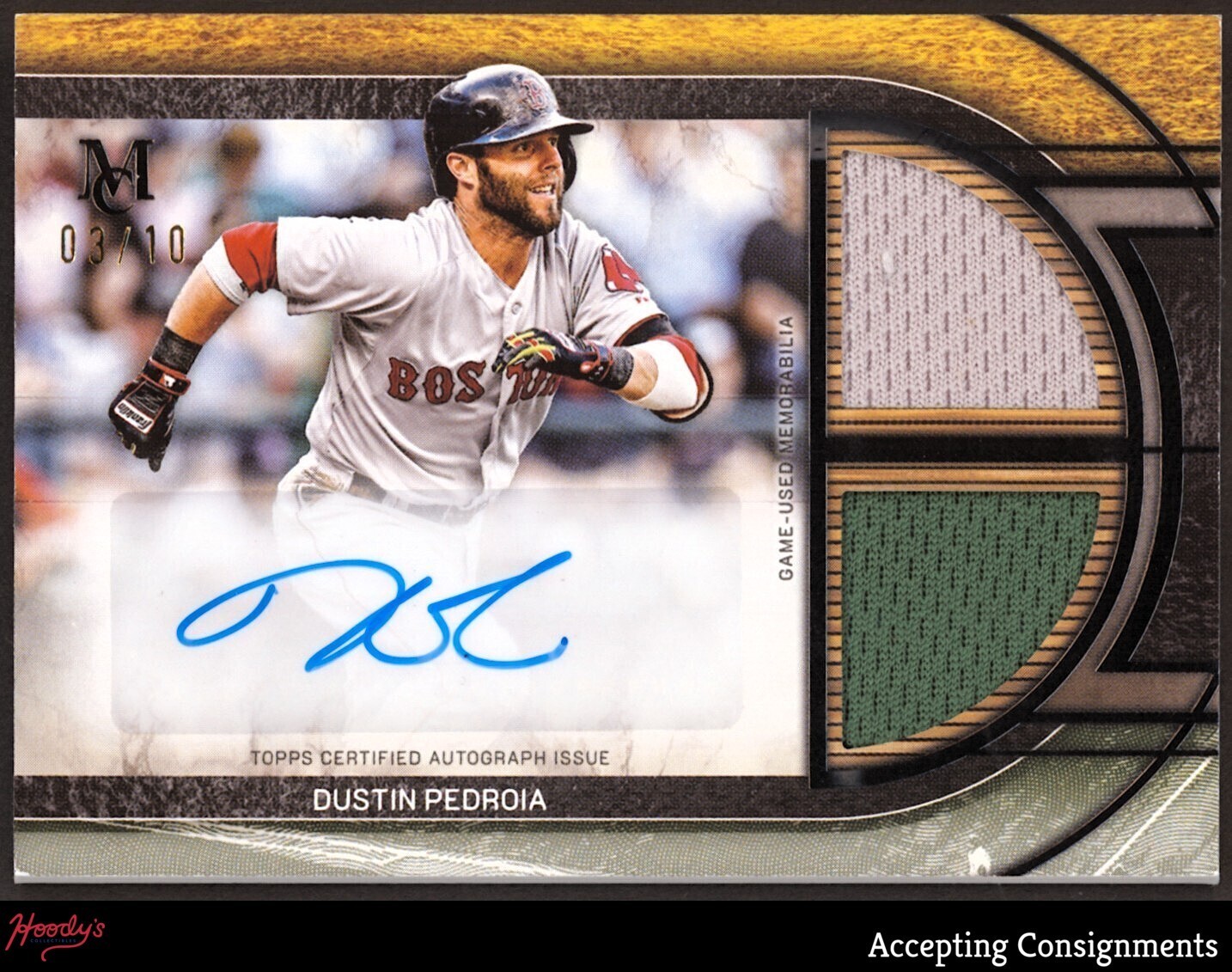 2025 Topps Museum Black Diamond Dustin Pedroia GAME-USED JERSEY AUTO 03/10