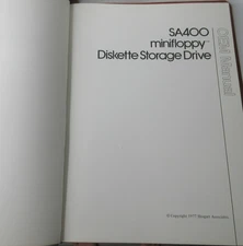 Shugart SA400 Mini Floppy Diskette Western Digital FD1771 Controller Tech Manual