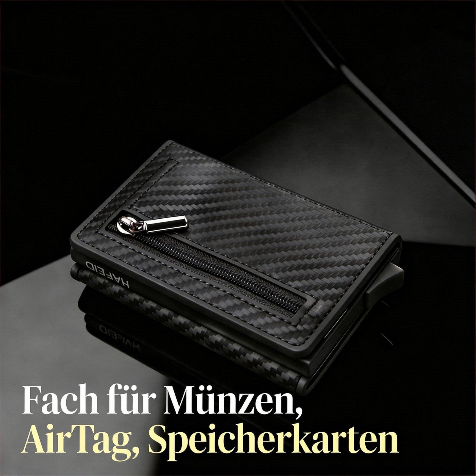 Kartenetui mit RFID Schutz - mini Geldbörse Portemonnaie Geldbeutel slim wallet 4