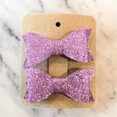 NEW Glitter Bows with alligator clip set
