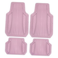 Hello Kitty Car Mats 4pc Floor Mats for Cars Trucks Rubber Cotton Candy Pink