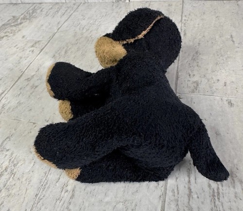 RUSS BERRIE Luv Pets BISCUIT DOG Puppy Plush Chamois Rottweiler 5" Black Brown - Picture 6 of 8