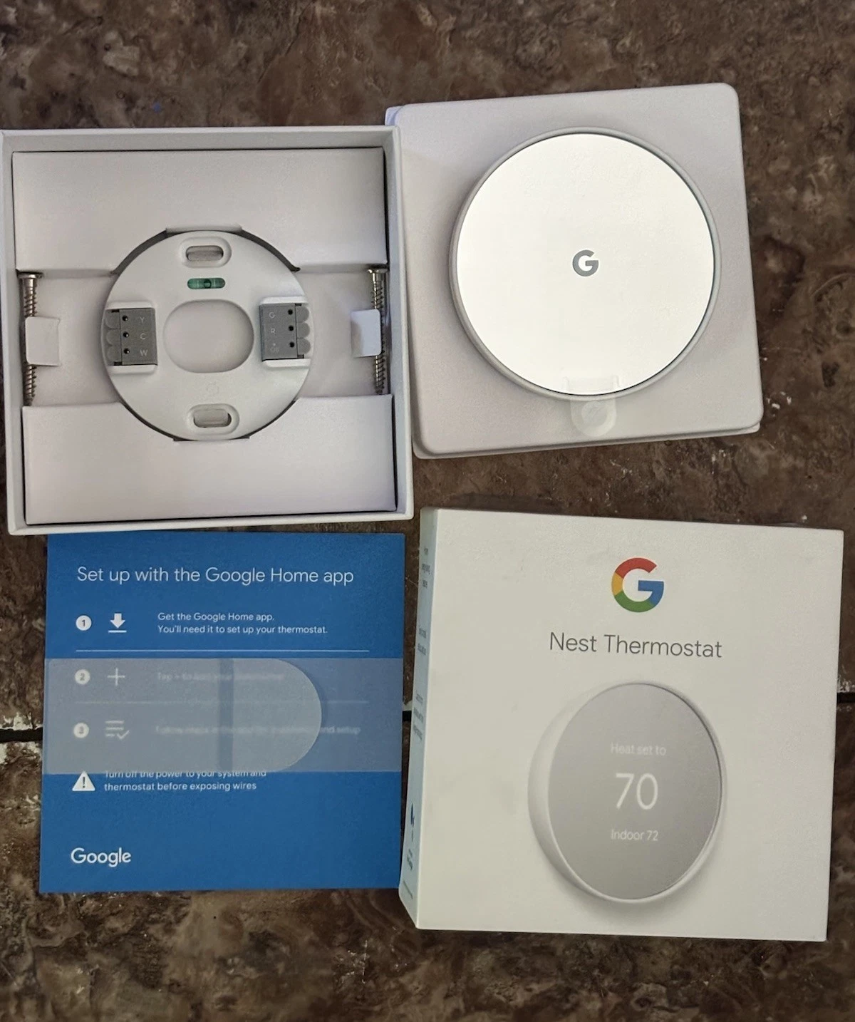 Google Nest Thermostat G4CVZ Programmable Wi-Fi Thermostat - Snow