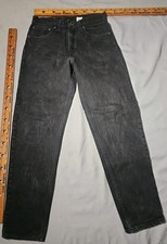 Vintage Levis 550 Jeans Mens 31x32 Black Denim Charcoal Tapered Pants 1995