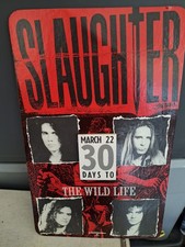 Rare SLAUGHTER THE WILD LIFE STORE DISPLAY HAIR METAL LP CD