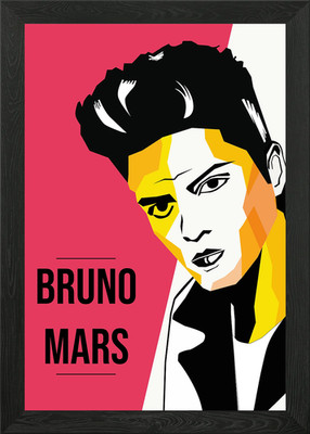 Bruno Mars Framed Wall Art Poster Canvas Print Picture