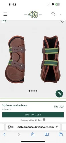 New Devoucoux Black Size medium My boot Tendon Boots