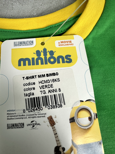 Minions Beach Bum Kids Green Graphic T Shirt Age 8 Official Movie Exclusive - Afbeelding 7 van 8
