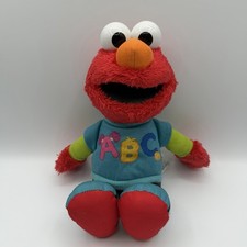Sesame Street 12" ELMO Singing ABC Plush Stuffed Talking Learning Toy Doll Works