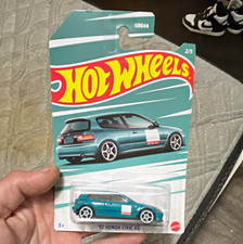 Hot Wheels 1992 Honda Civic EG Blue 1:64 Diecast Car Unopened Box