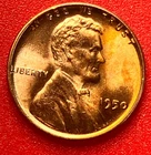 1950-P Lincoln Wheat Cent Penny GEM RED BU From an Original Bank Roll