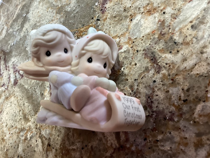Precious Moments Ornament “Our First Christmas Together”.  Dated 1999 On Front
