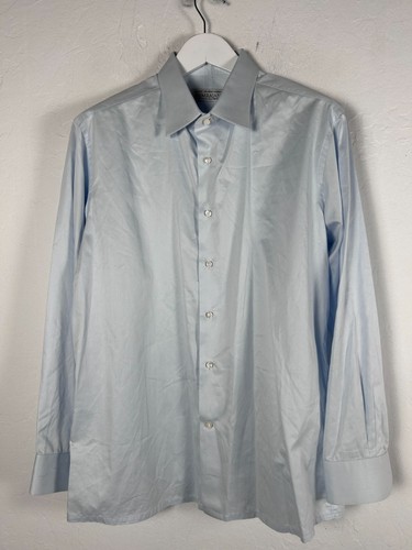 Hemrajani Brothers Mens Light Blue Long Sleeve Button Up Dress Shirt Formal Wear