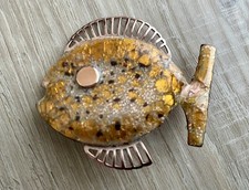Vintage Matisse Fish “Pesca” Copper Enamel Brooch Pin