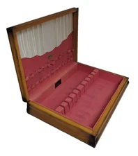 Vintage Tarnish Resistant Wood Silverware Flatware Wooden Storage Chest Box 96