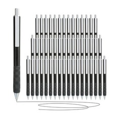 Black Gel Pens, 50 Pack Black Pens Bulk 0.5mm Black ink Fine Tip Pen, Smooth ...