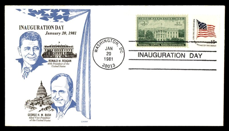 Mayfairstamps US 1981 Washington DC inauguration day of Ronald Reagan and George