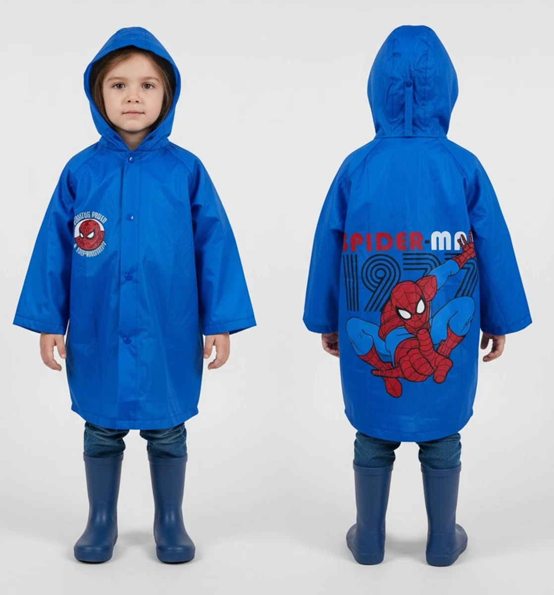 AGS Tuta da pozzanghera per bambini, impermeabile, tutto-in-uno, per giochi all'aperto e abbigliamento scolastico, Marina Militare, 7-8 Anni