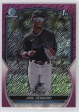 2023 Bowman Chrome Prospects Fuchsia Shimmer Refractor 7/199 Jose Gerardo 0w3