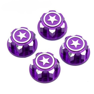 NEW Powerhobby 17mm Aluminum Hex Wheel Nuts Purple (4) FOR Traxxas E-Revo Summit