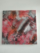 Quadro Moderno Astratto pezzo unico Realizzato A Mano 50 X 50 Cm