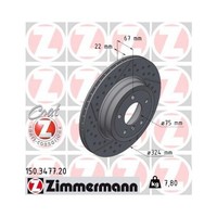 2X Zimmermann Bremsscheibe Coat Z Hinterachse Ø 324Mm FüR BMW